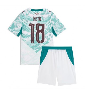 Portugal Pedro Neto #18 Udebanetrøje Børn VM 2026 Kortærmet (+ Korte bukser)
